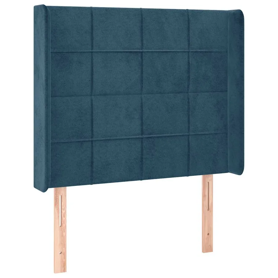 Sommier à lattes de lit matelas LED Bleu foncé 90x200cm Velours - 7