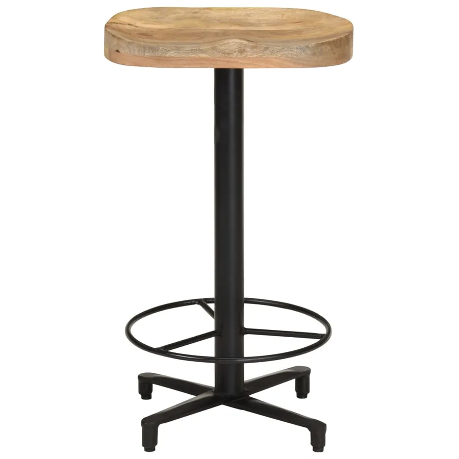 Tabourets de bar lot de 2 66 cm bois de manguier massif - 3