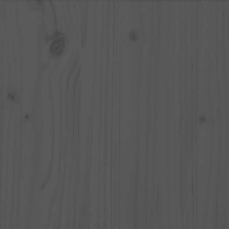 Cadre de lit sans matelas bois massif de pin gris 200x200 cm - 5