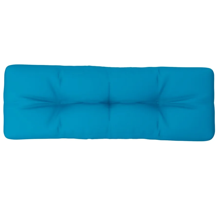 Coussin de palette bleu clair 120x40x12 cm tissu - 2