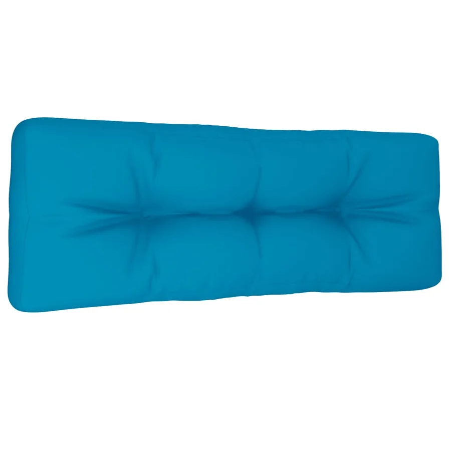 Coussin de palette bleu clair 120x40x12 cm tissu - 4