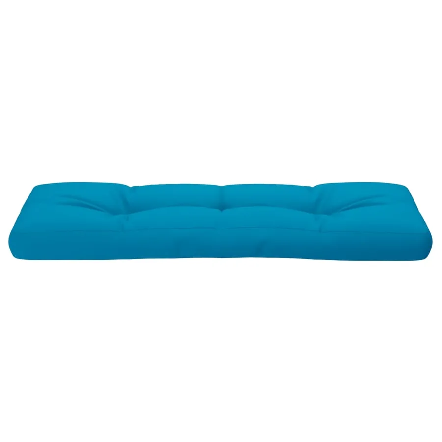 Coussin de palette bleu clair 120x40x12 cm tissu - 5