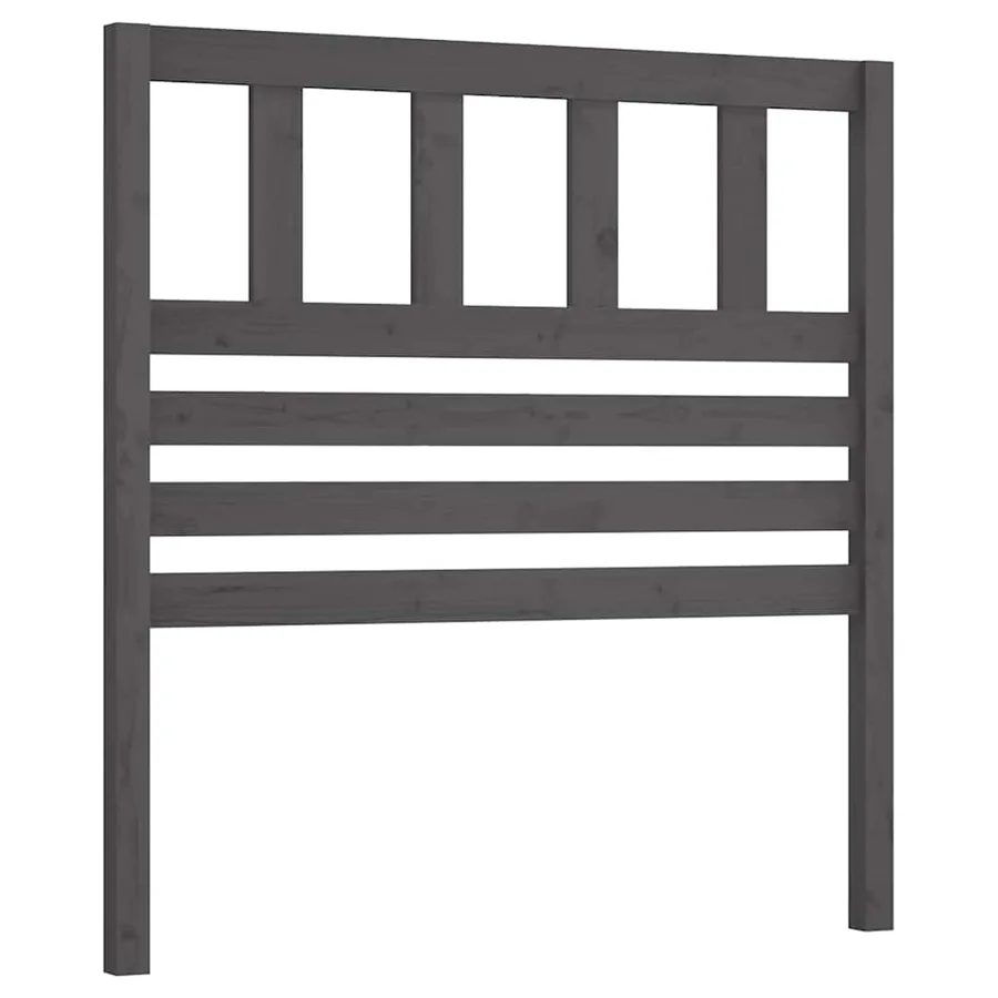 Tête de lit Gris 81x4x100 cm Bois massif de pin - 2