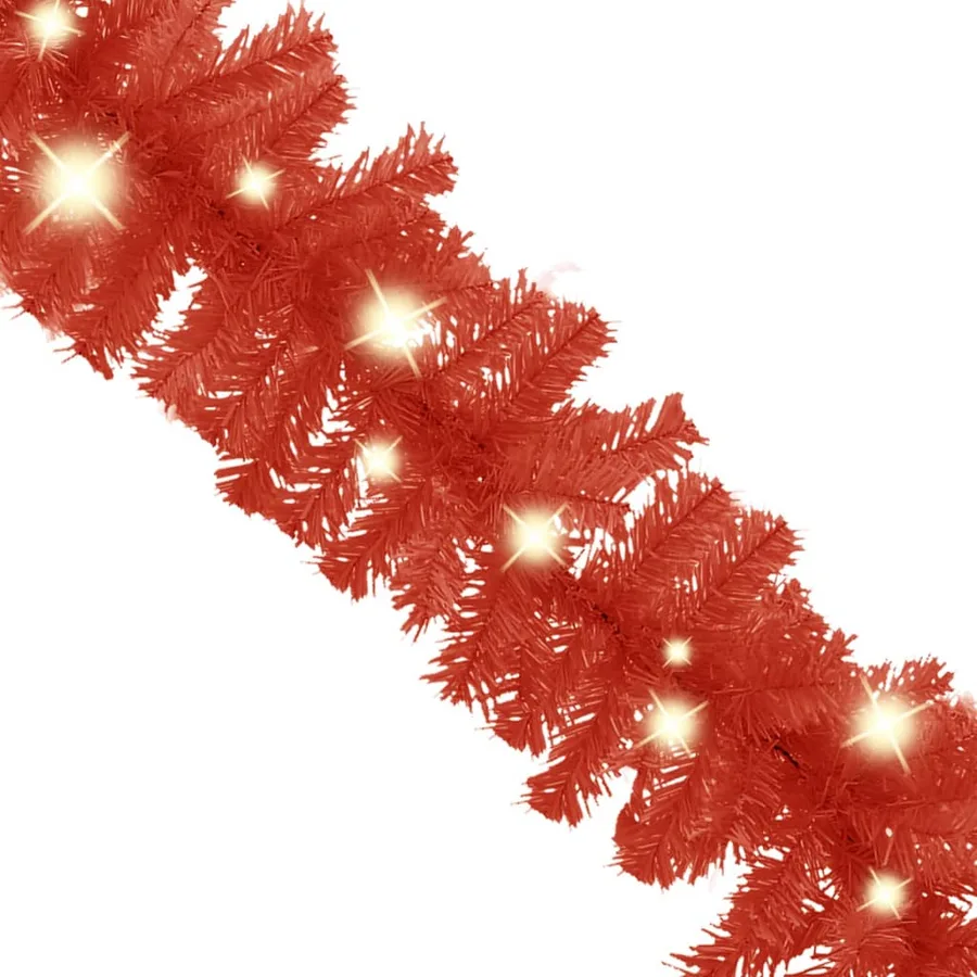 Guirlande de Noël avec lumières LED 20 m Rouge - 4