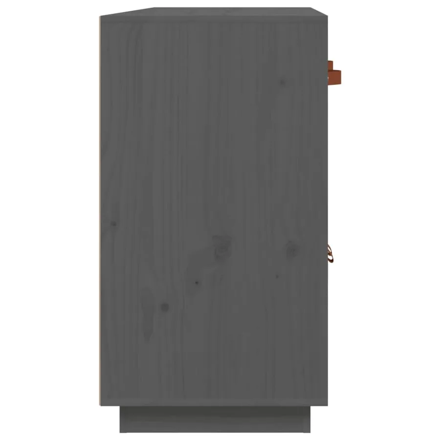 Buffet Gris 98,5x40x75 cm Bois massif de pin - 8