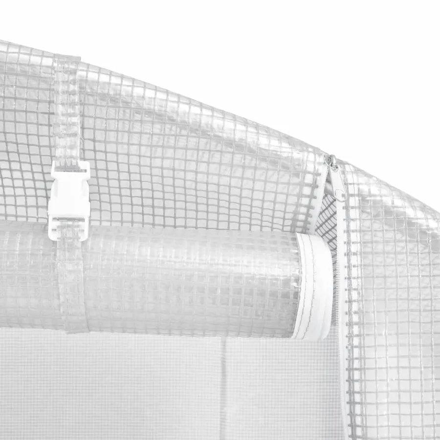 Serre avec cadre en acier blanc 120 m² 20x6x2,85 m - 11
