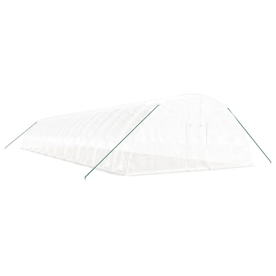 Serre avec cadre en acier blanc 120 m² 20x6x2,85 m - 3