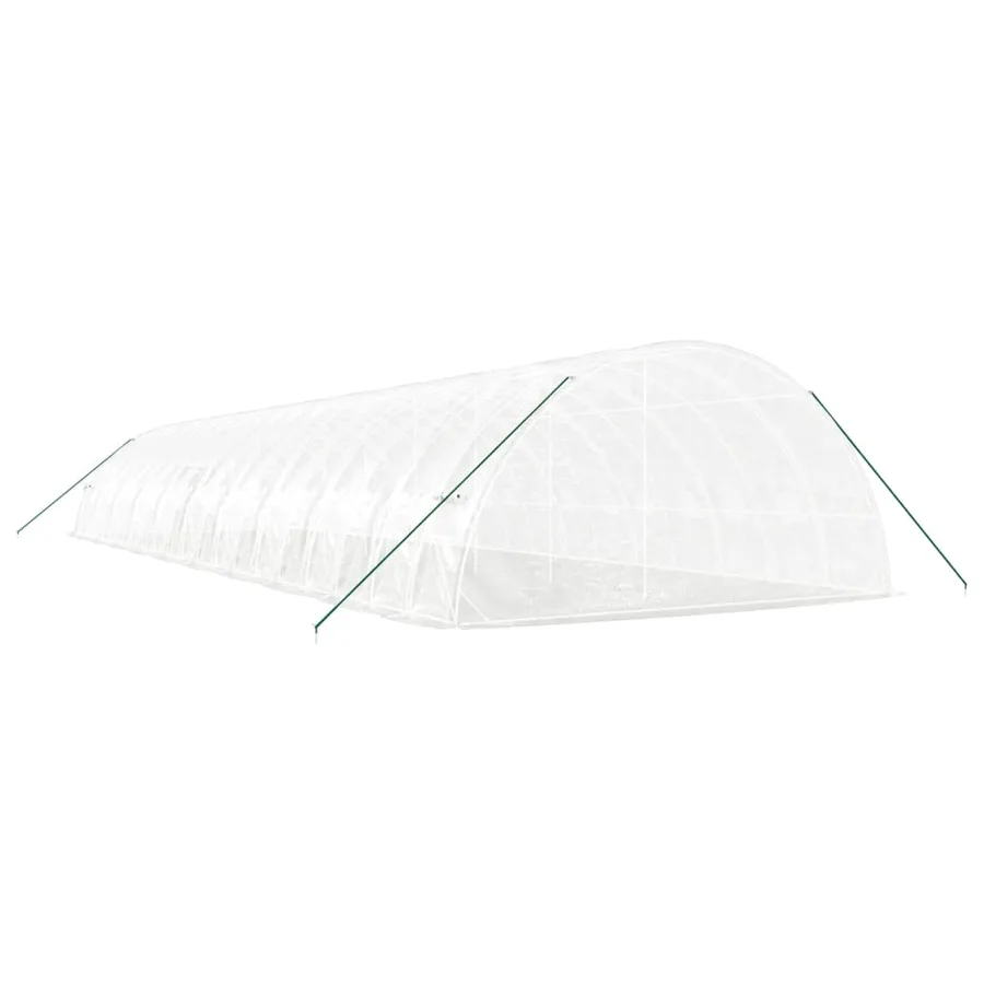 Serre avec cadre en acier blanc 120 m² 20x6x2,85 m - 6