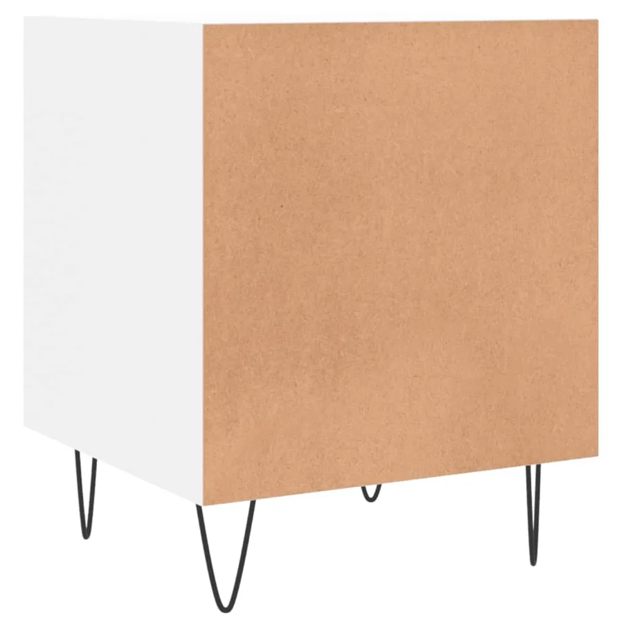 Table de chevet blanc 40x40x50 cm bois d’ingénierie - 8