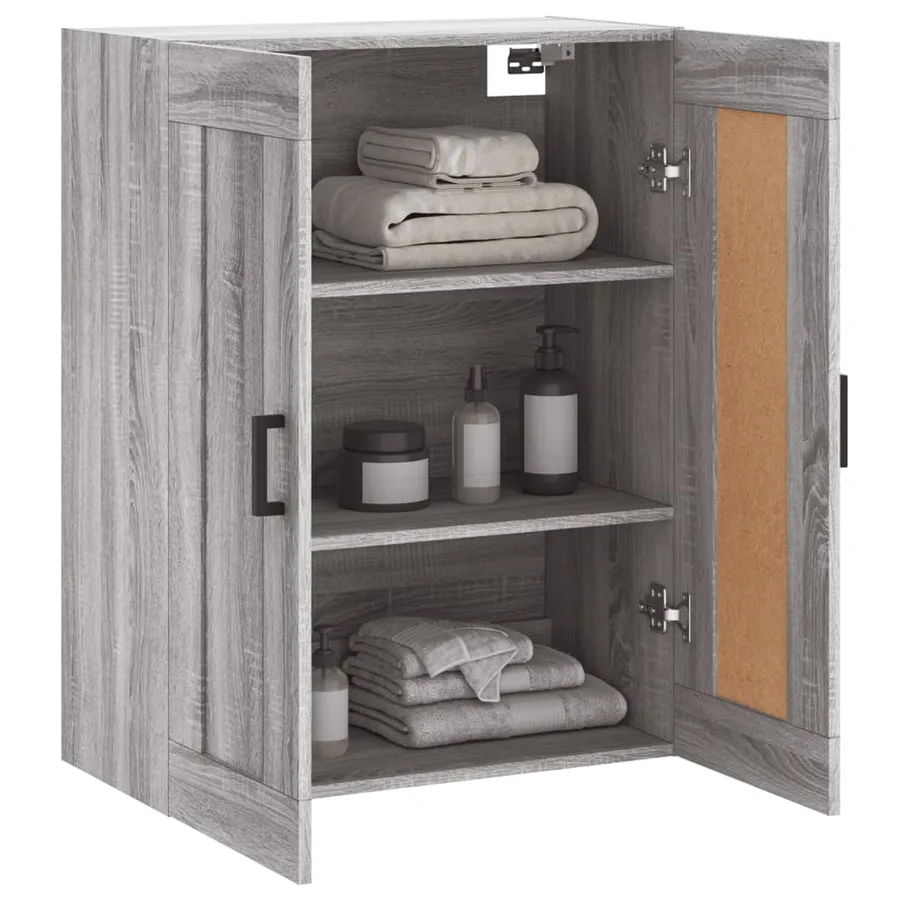 Armoire murale sonoma gris 69,5x34x90 cm bois d'ingénierie - 5