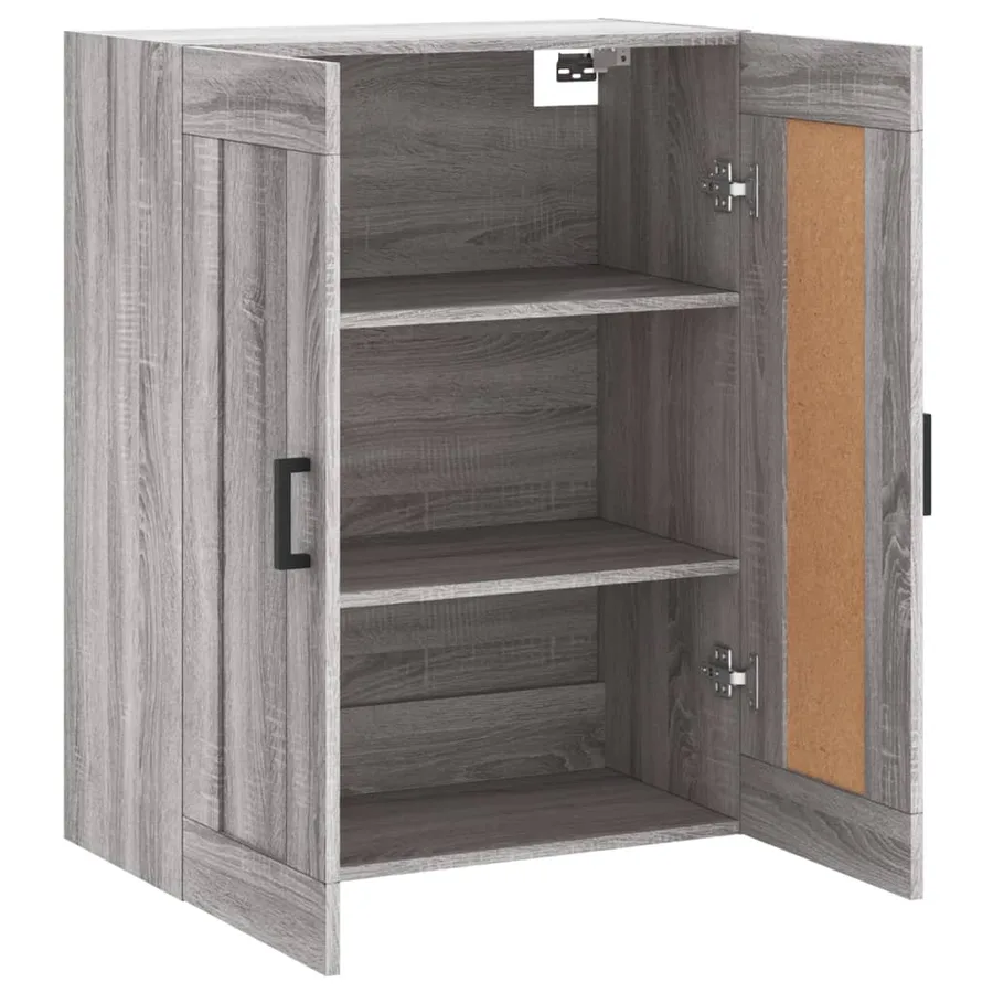 Armoire murale sonoma gris 69,5x34x90 cm bois d'ingénierie - 7