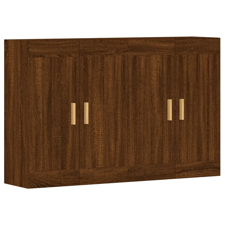 Armoires murales 2 pcs chêne marron bois d'ingénierie - 2