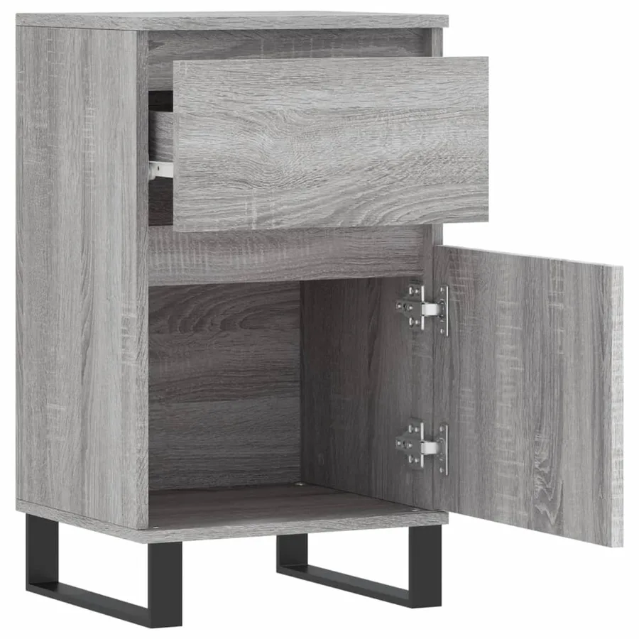 Buffet sonoma gris 40x35x70 cm bois d'ingénierie - 4
