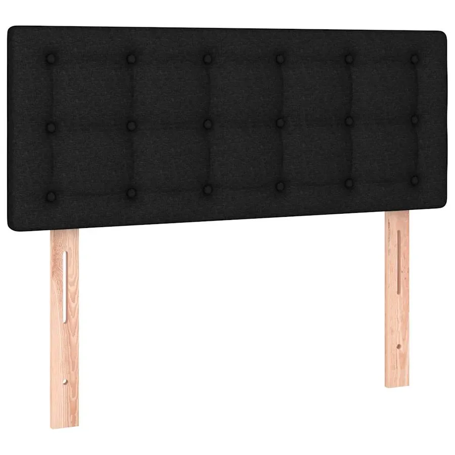 Sommier à lattes de lit avec matelas et LED Noir 80x200cm Tissu - 7