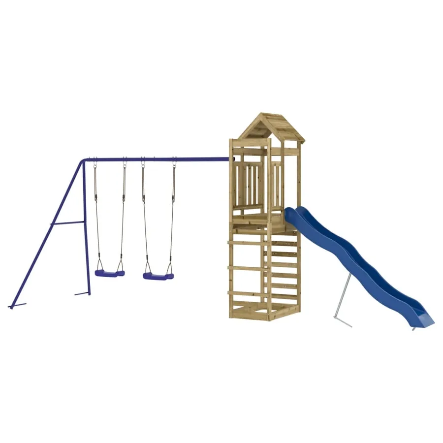 Aire de jeux d'extérieur bois de pin imprégné - 4