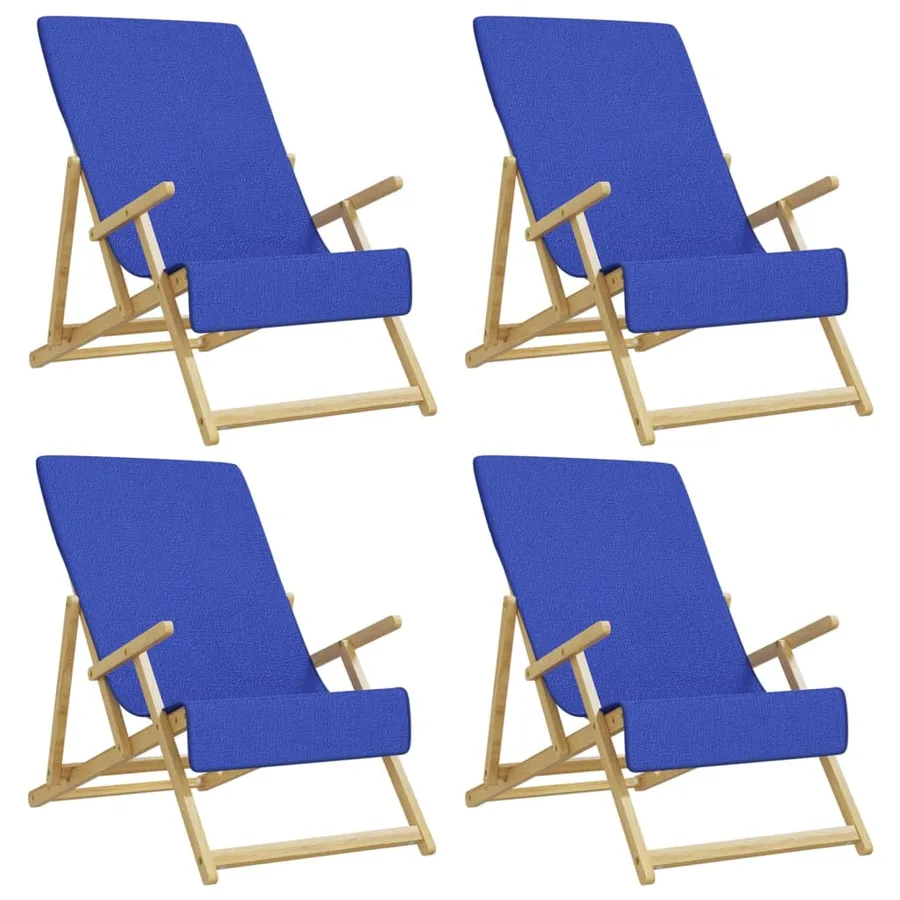 Serviettes de plage 4 pcs bleu royal 60x135 cm tissu 400 GSM - 2