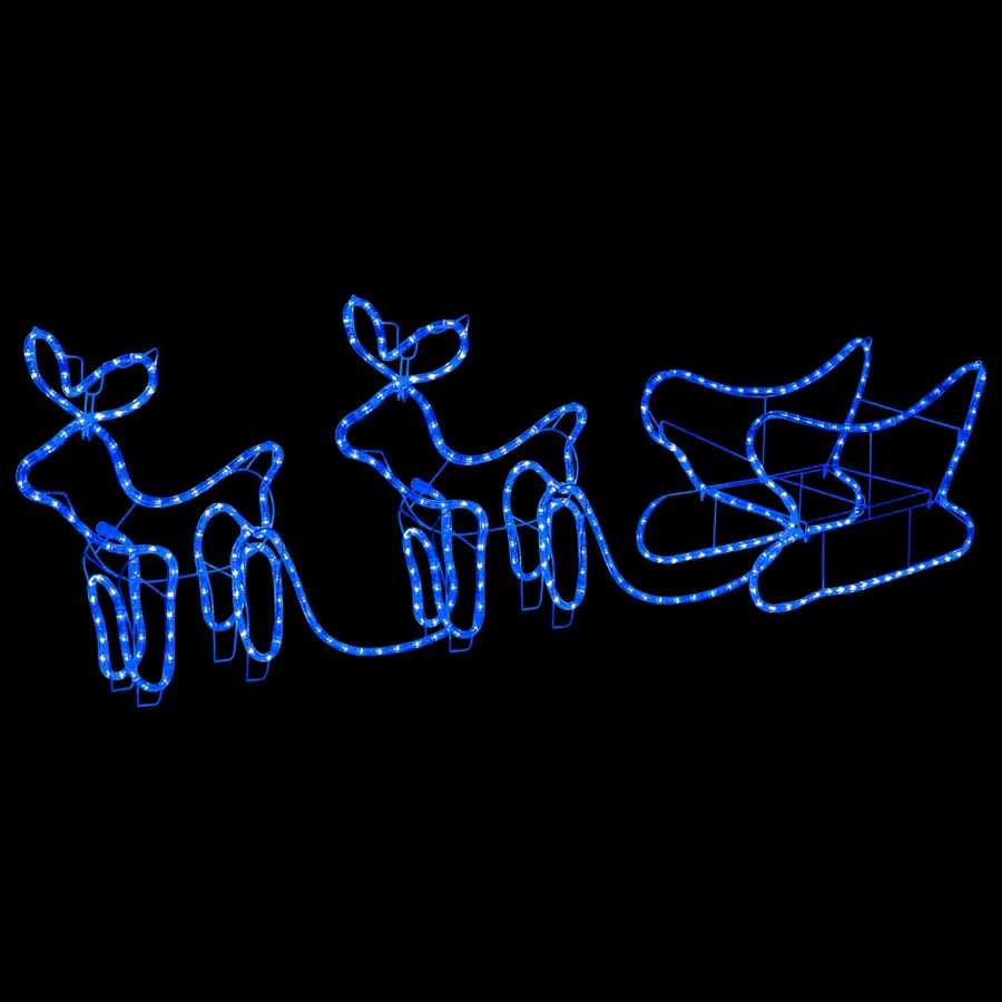 Décoration de Noël d'extérieur Renne et traîneau 576 LED - 2