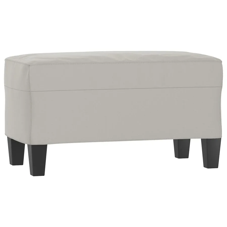 Banc Gris clair 70x35x41 cm Tissu microfibre - 2