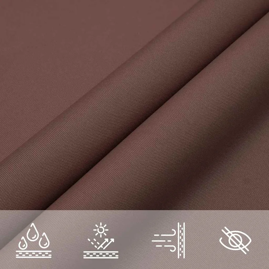 Voile de parasol tissu oxford triangulaire 3x4x4 m marron - 7