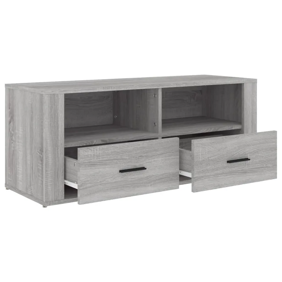 Meuble TV Sonoma gris 100x35x40 cm Bois d'ingénierie - 6