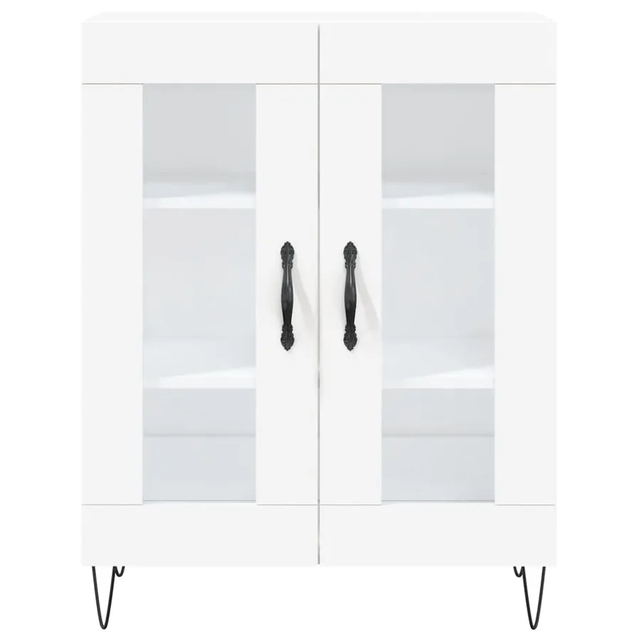 Buffet blanc 69,5x34x90 cm bois d'ingénierie - 5