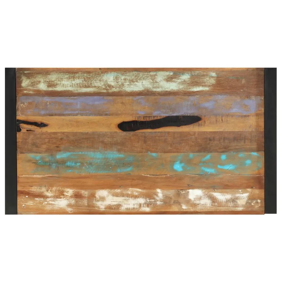 Table de bar 110x60x110 cm Bois massif de récupération - 3