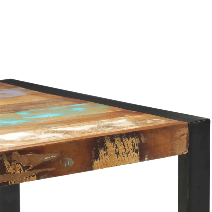 Table de bar 110x60x110 cm Bois massif de récupération - 4
