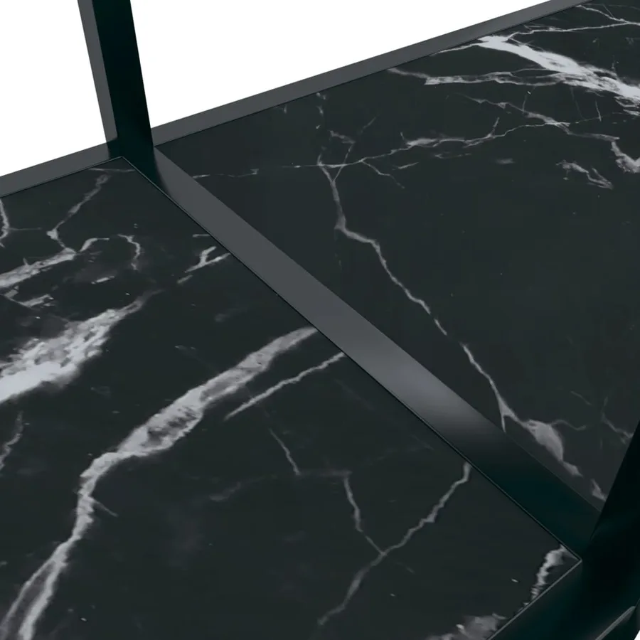 Table console Noir 180x35x75,5 cm Verre trempé - 6