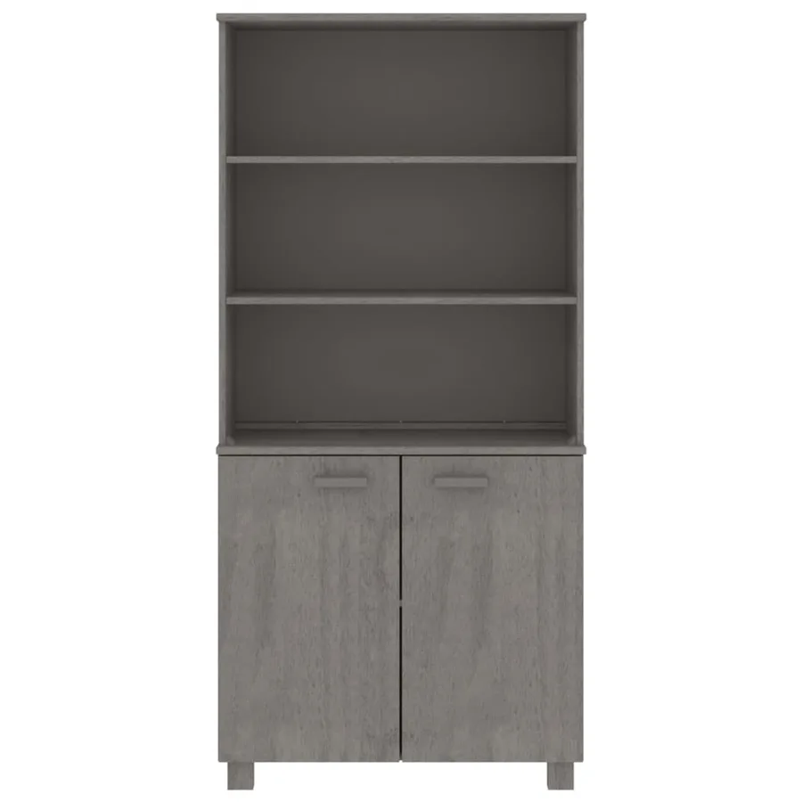 Buffet HAMAR Bois massif de pin Gris clair - 3