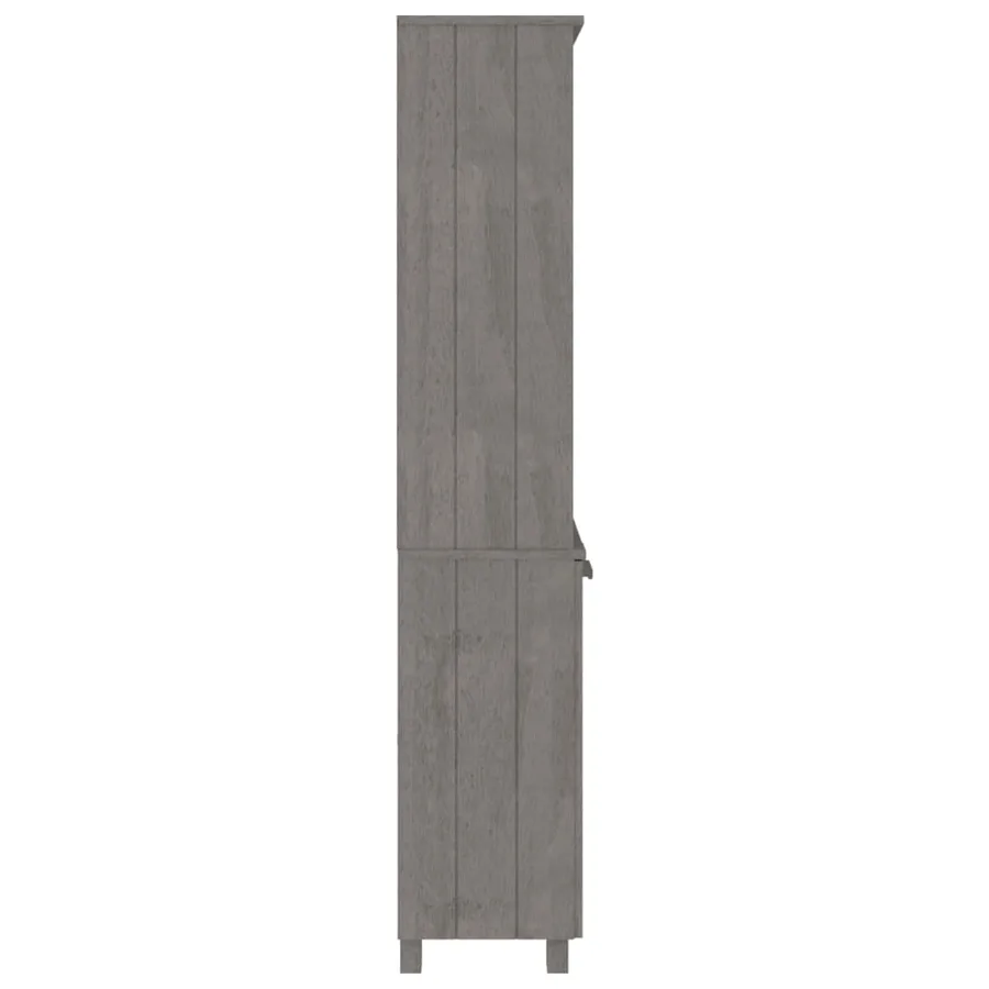 Buffet HAMAR Bois massif de pin Gris clair - 4