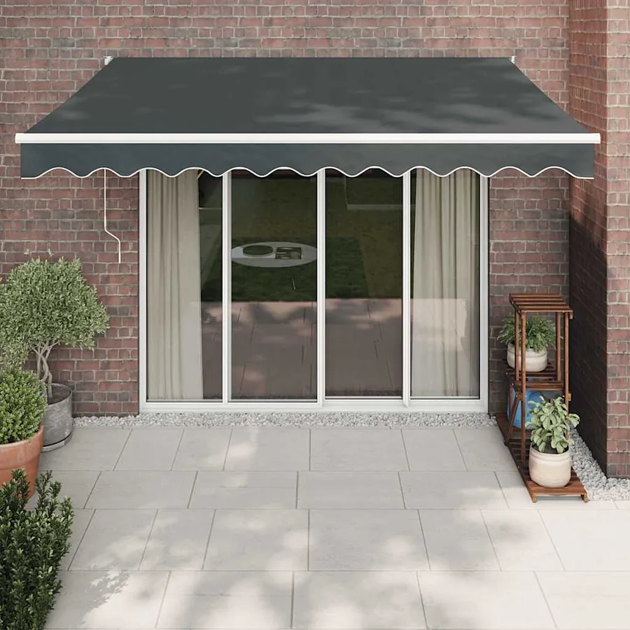 Auvent rétractable automatique anthracite 3x2,5 m