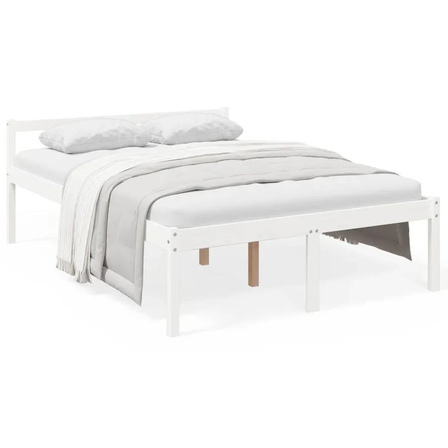 Lit pour personne âgée sans matelas blanc 120x190 cm - 2