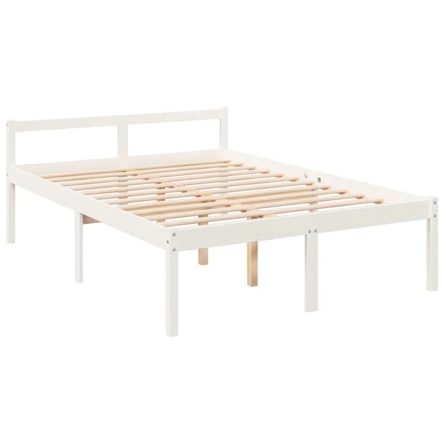 Lit pour personne âgée sans matelas blanc 120x190 cm - 3