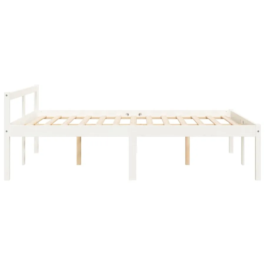 Lit pour personne âgée sans matelas blanc 120x190 cm - 5