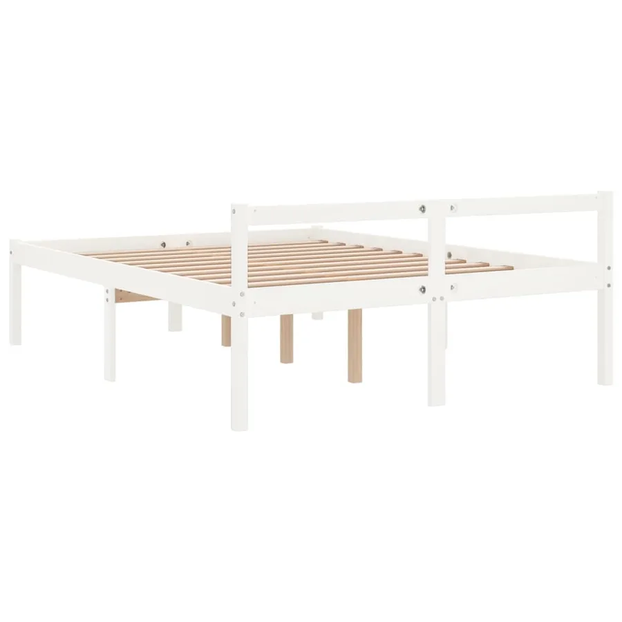 Lit pour personne âgée sans matelas blanc 120x190 cm - 6