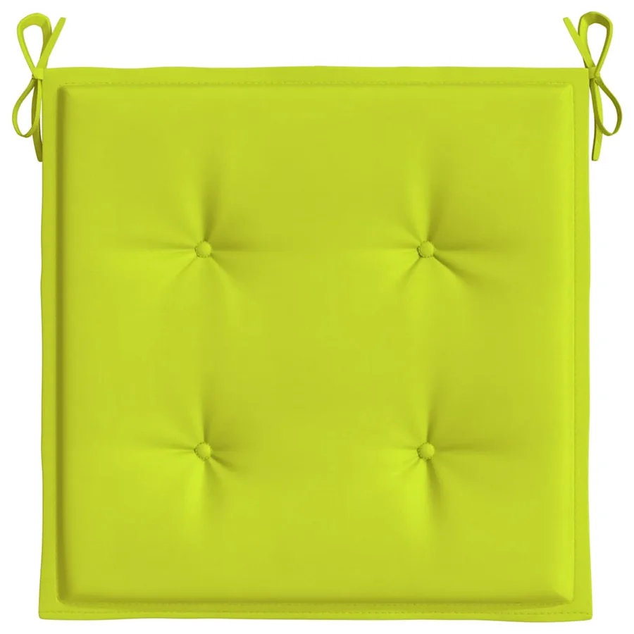 Coussins de chaise de jardin lot de 6 vert vif 40x40x4 cm - 5