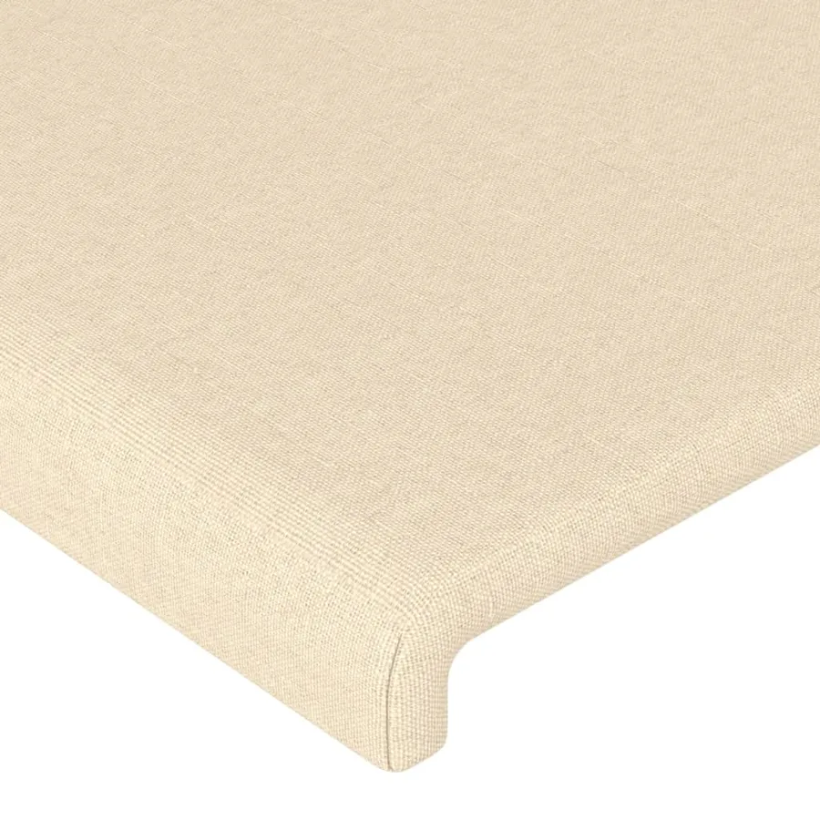 Cadre de lit sans matelas crème 80x200 cm tissu - 10