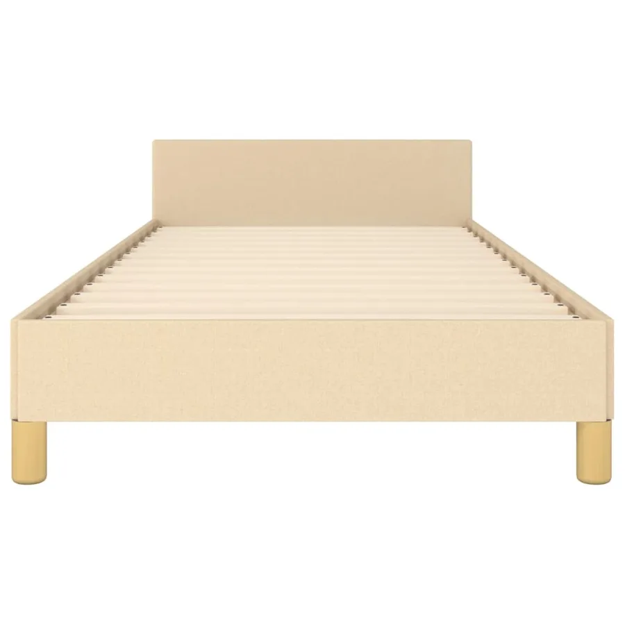 Cadre de lit sans matelas crème 80x200 cm tissu - 6
