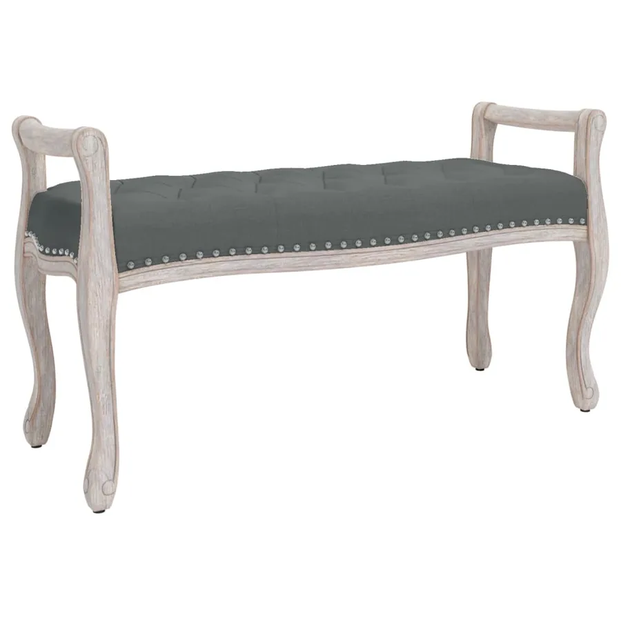 Banc Gris foncé 110x45x60 cm Tissu - 2