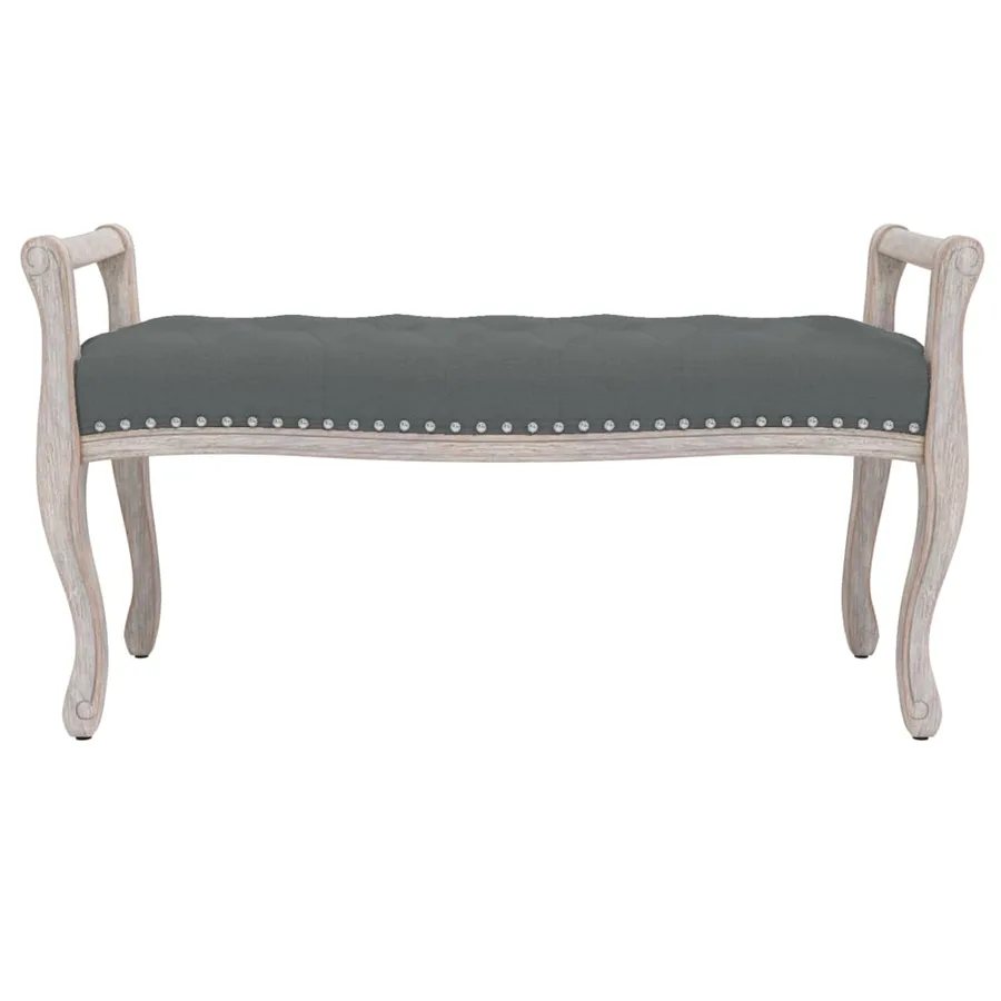 Banc Gris foncé 110x45x60 cm Tissu - 3