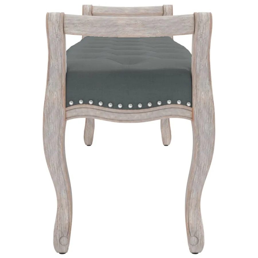 Banc Gris foncé 110x45x60 cm Tissu - 4