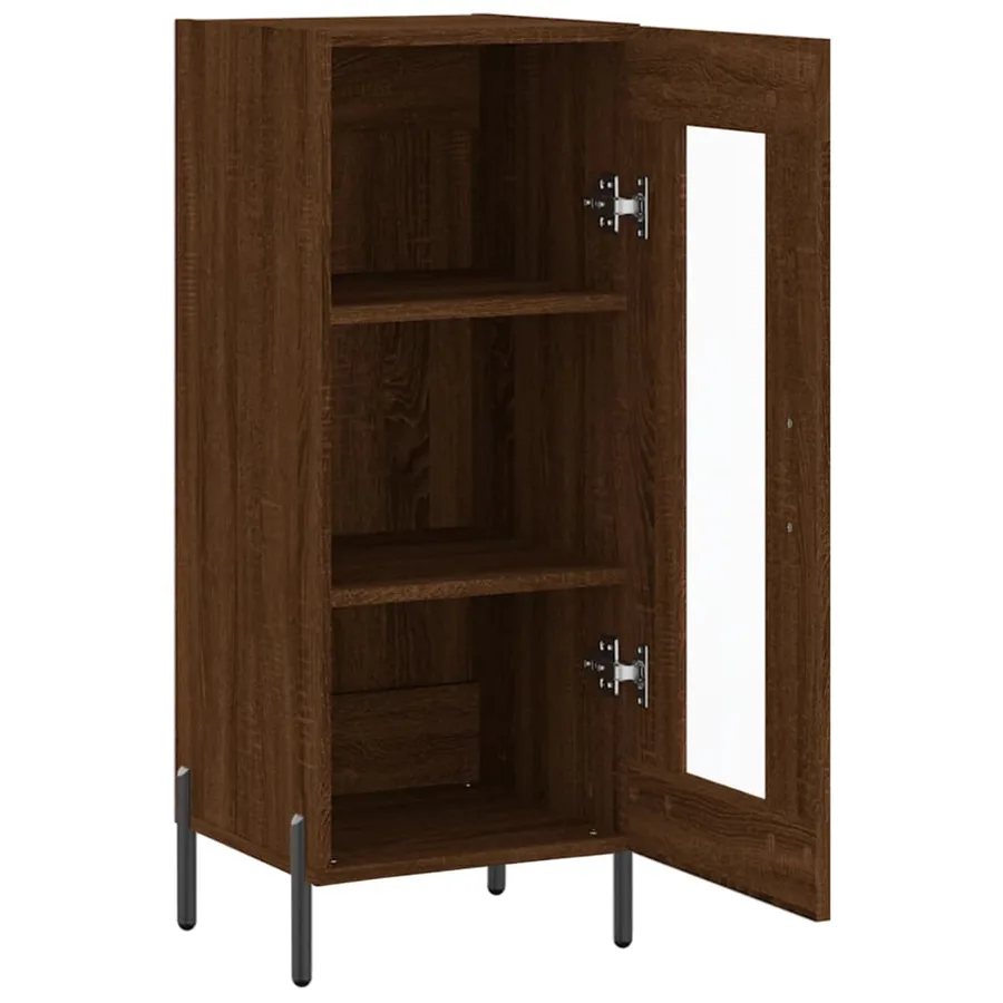 Buffet Chêne marron 34,5x34x90 cm Bois d'ingénierie - 6