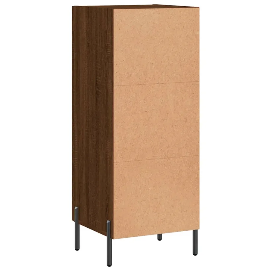 Buffet Chêne marron 34,5x34x90 cm Bois d'ingénierie - 8