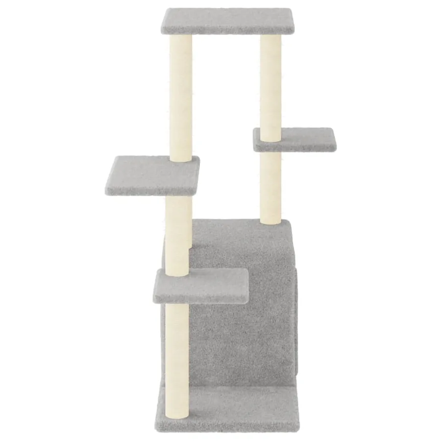Arbre à chat avec griffoirs en sisal gris clair 97,5 cm - 4