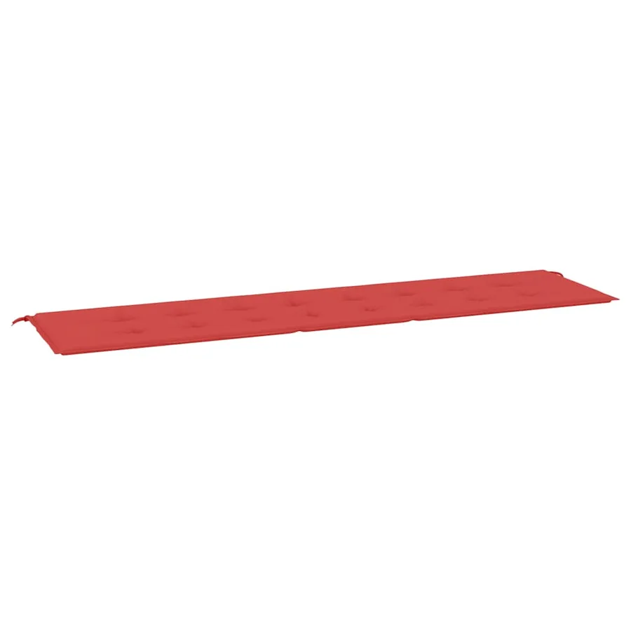 Coussin de banc de jardin rouge 200x50x3 cm tissu oxford - 2