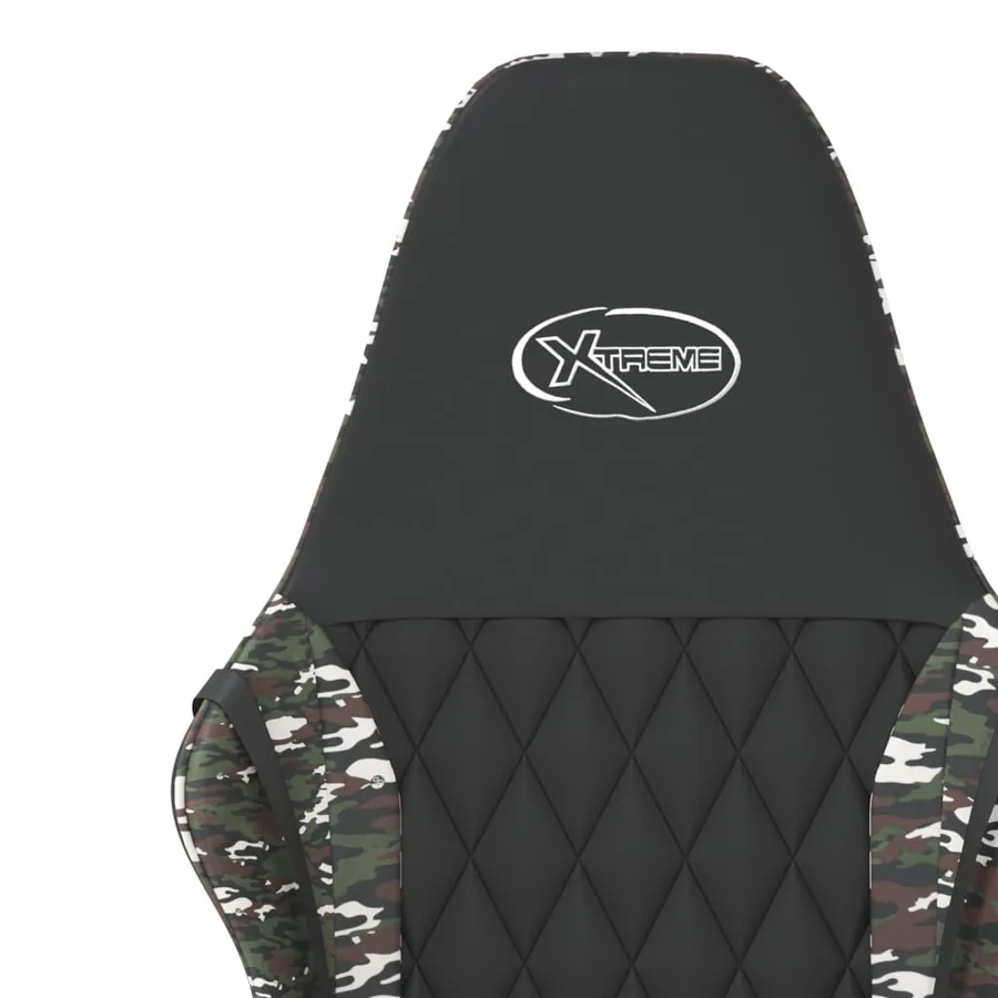 Chaise de jeu Noir et camouflage Similicuir - 10