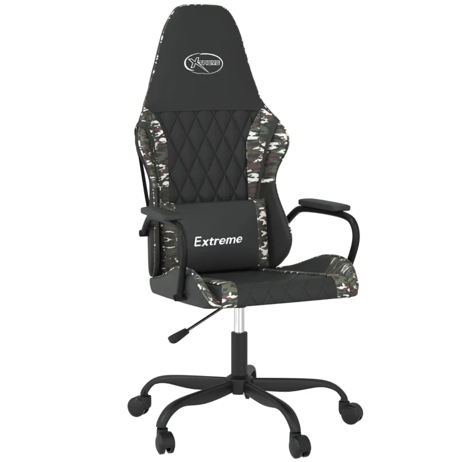 Chaise de jeu Noir et camouflage Similicuir - 2