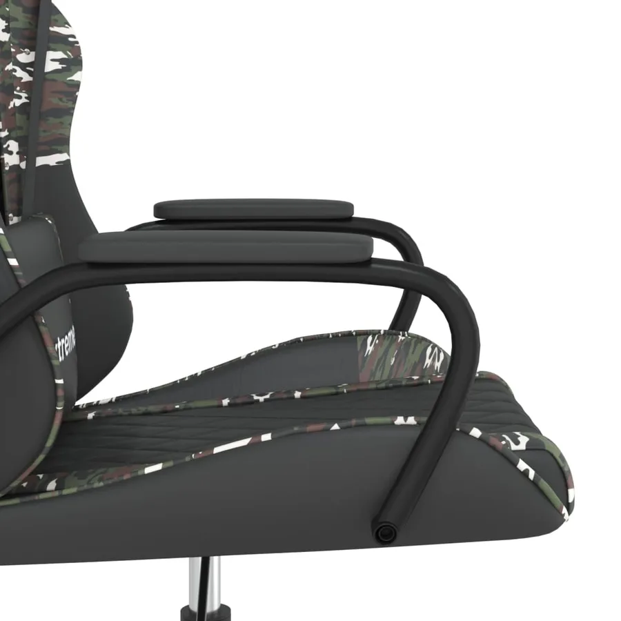 Chaise de jeu Noir et camouflage Similicuir - 8