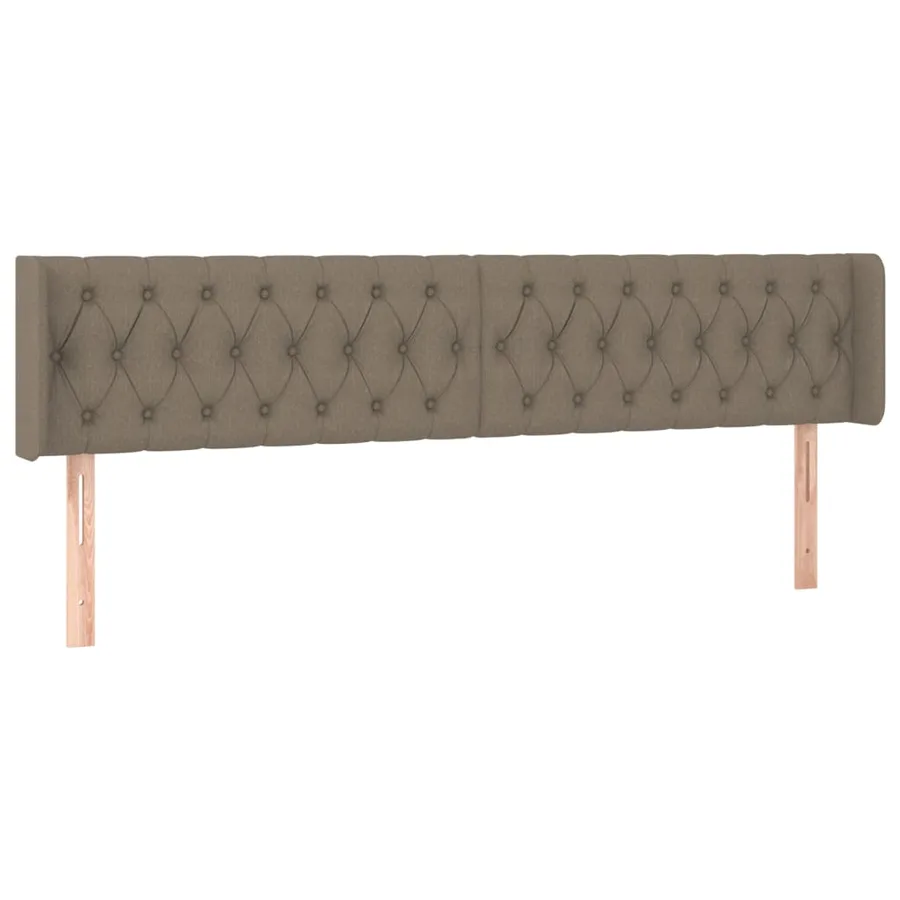 Tête de lit avec oreilles Taupe 203x16x78/88 cm Tissu - 2