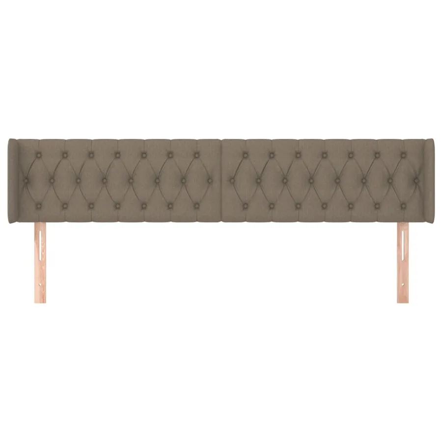 Tête de lit avec oreilles Taupe 203x16x78/88 cm Tissu - 3